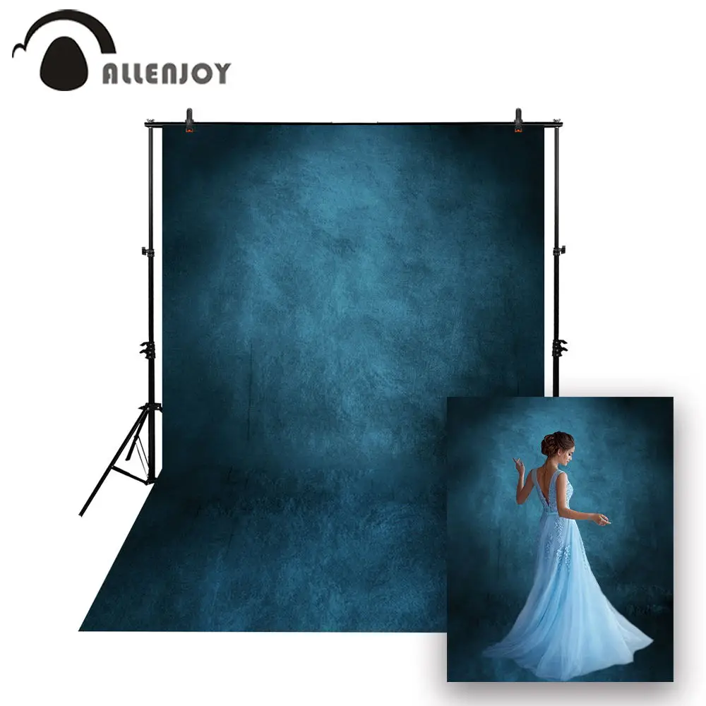 Allenjoy фон для фотосъемки новорожденных детей однотонный синий винтажный грангий