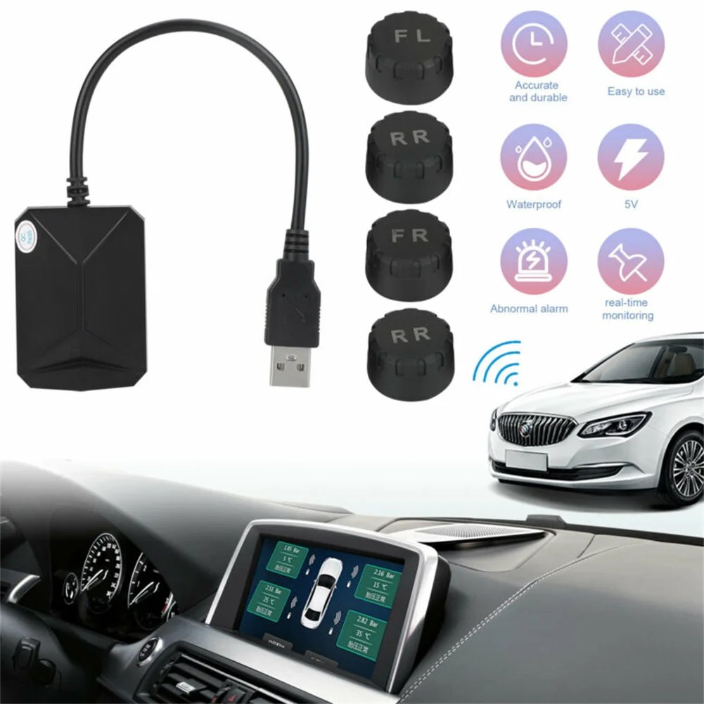 Car Tire Pressure Monitor Wireless Solar USB TPMS With High Precision Imported Freescale Chip With 4 External Sensors
Car Tire Pressure Monitor Wireless Solar USB TPMS With High Precision Imported Freescale Chip With 4 External Sensors