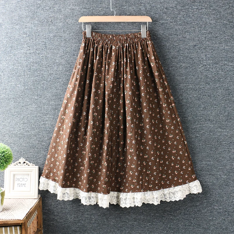 Japanese lace lacing patchwork forest floral print skirt mori girl
Japanese lace lacing patchwork forest floral print skirt mori girl