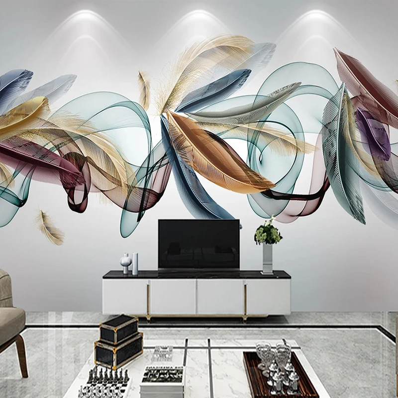 Custom 3D Nordic Mural Modern Creative Feather Abstract Smoke TV Background Photo Wallpaper For Living Room Bedroom Decoration 
Custom 3D Nordic Mural Modern Creative Feather Abstract Smoke TV Background Photo Wallpaper For Living Room Bedroom Decoration