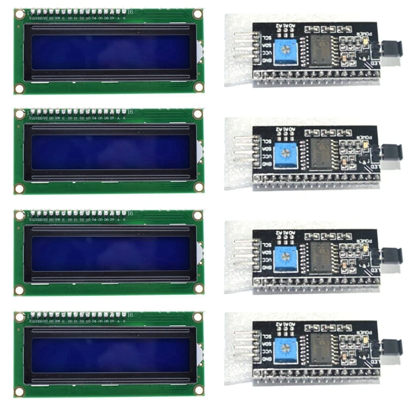 High-quality 8-piece IIC/I2C/TWI LCD Serial Interface Adapter And LCD Module Display Blue Backlight, Compatible With Ardui No R3
High-quality 8-piece IIC/I2C/TWI LCD Serial Interface Adapter And LCD Module Display Blue Backlight, Compatible With Ardui No R3