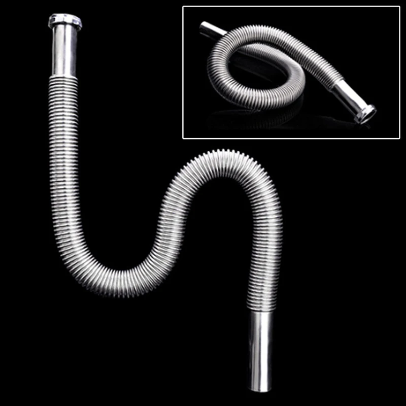 800mm Stainless Steel Flexible Sink Pipe Deodorant Basin Extension S Trap Drain Hose Washbasin Drain Pipe Deodorization Pipe
800mm Stainless Steel Flexible Sink Pipe Deodorant Basin Extension S Trap Drain Hose Washbasin Drain Pipe Deodorization Pipe