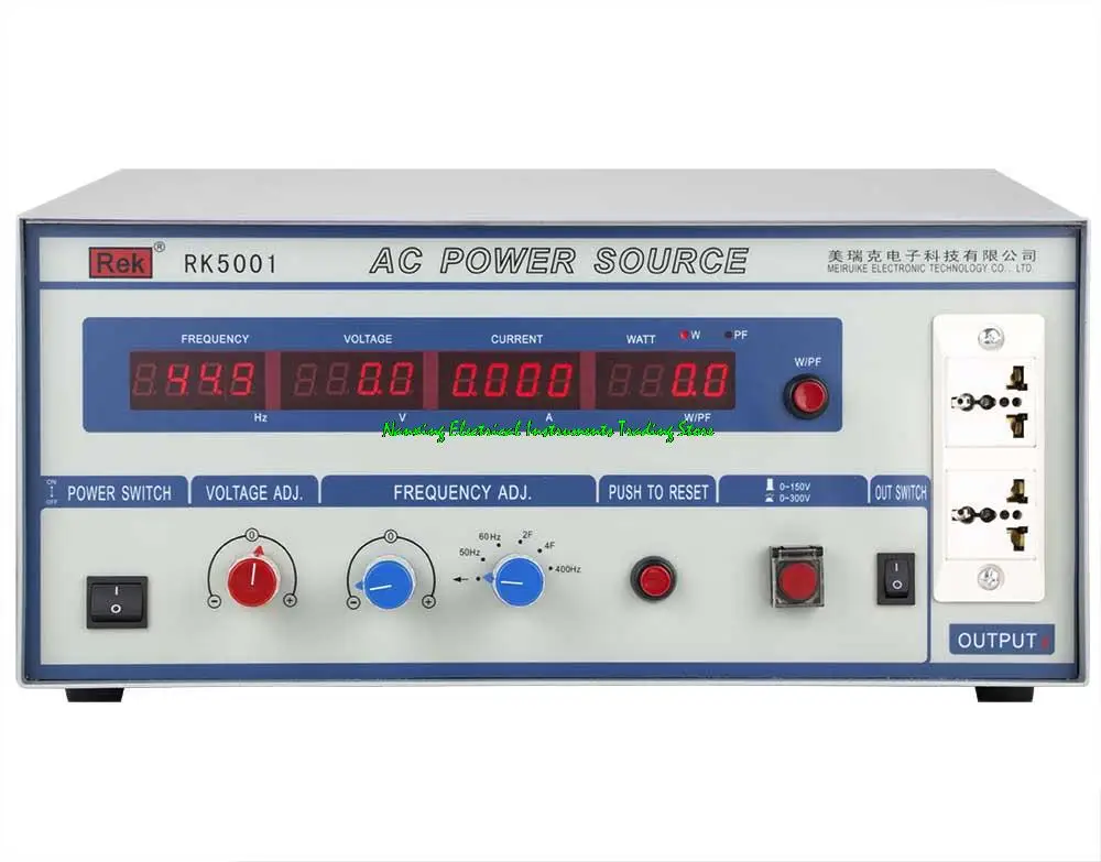 1000VA AC Power Source RK5001 Variable frequency power supply,L:8.4A H:4.2A, F: 45-70Hz/50Hz/60Hz/2F/4F/400Hz,1000W
1000VA AC Power Source RK5001 Variable frequency power supply,L:8.4A H:4.2A, F: 45-70Hz/50Hz/60Hz/2F/4F/400Hz,1000W