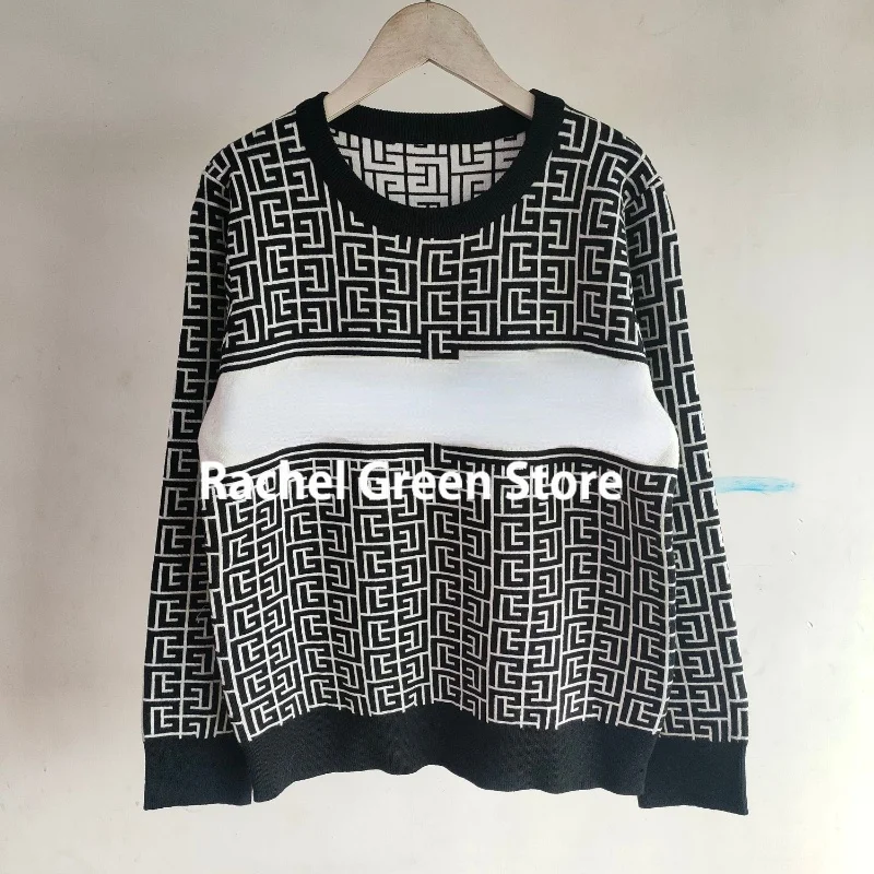 luxury fashion sweater women autumn 2021 branded Letter logo wool knitted Abstract geometric pattern long sleeve woman sweaters
luxury fashion sweater women autumn 2021 branded Letter logo wool knitted Abstract geometric pattern long sleeve woman sweaters
