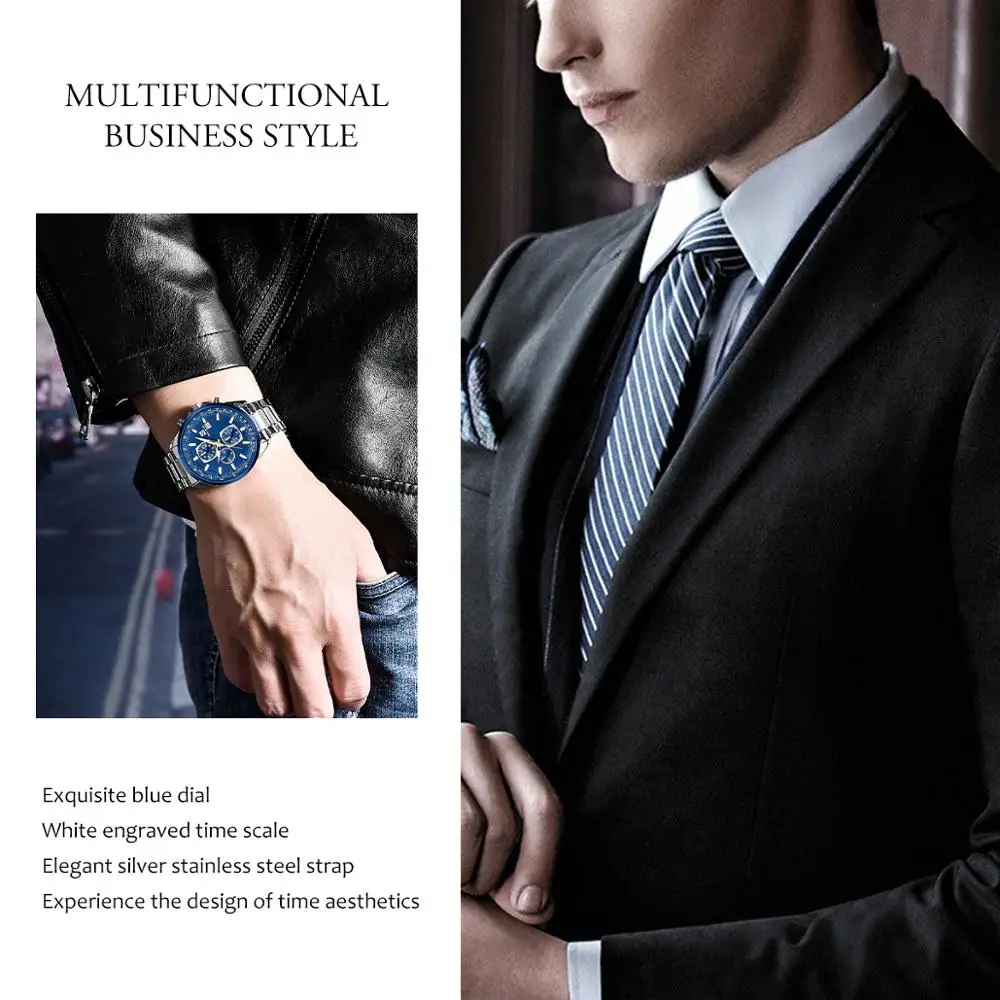 BEN NEVIS Fashion Mens Quartz Watches 30m Waterproof Wrist Watch Man Classic Men Wristwatches with Chronograph Stainless Steel
BEN NEVIS Fashion Mens Quartz Watches 30m Waterproof Wrist Watch Man Classic Men Wristwatches with Chronograph Stainless Steel