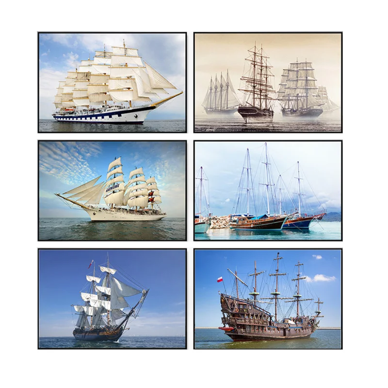Sea Landscape Retro Boat Yacht Sailboat Blue Sky Cloud Canvas Painting Sofa Background Wall Picture Printing Poster Living Room
Sea Landscape Retro Boat Yacht Sailboat Blue Sky Cloud Canvas Painting Sofa Background Wall Picture Printing Poster Living Room