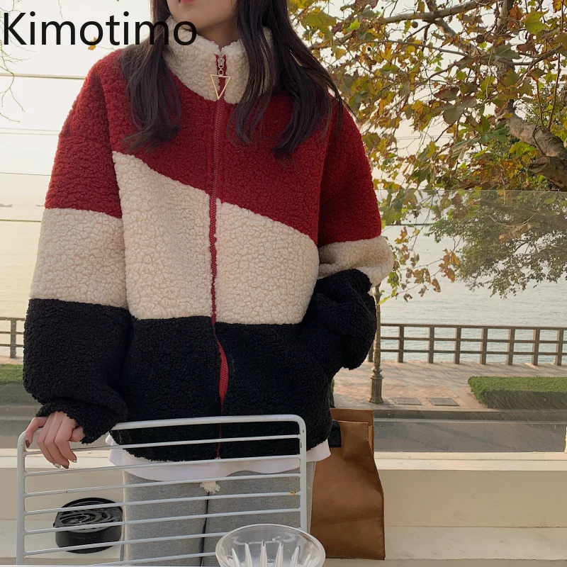 Пальто Kimotimo женское из овечьей шерсти, дизайнерский кардиган на молнии с цветными блоками, в Корейском стиле, Повседневная Свободная теплая...
Пальто Kimotimo женское из овечьей шерсти, дизайнерский кардиган на молнии с цветными блоками, в Корейском стиле, Повседневная Свободная теплая...