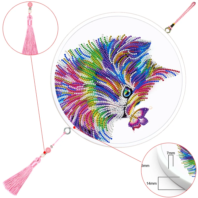 DIY White Cat Butterfly Special Shape Diamond Painting Tassel Pendant Mural Partial Drill Painting Wall Decoration Cross Stitch
DIY White Cat Butterfly Special Shape Diamond Painting Tassel Pendant Mural Partial Drill Painting Wall Decoration Cross Stitch