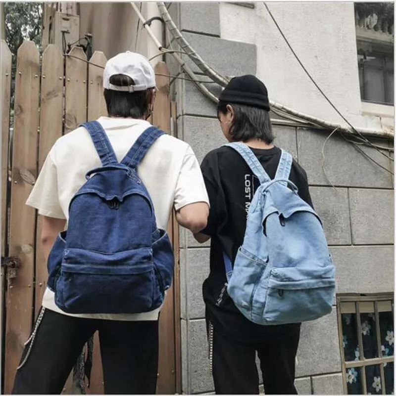 High Quality Denim Travel Backpack Women Men Large Capacity Multi-Function Double Shoulder Bags Korean Style School Bag Handbag
High Quality Denim Travel Backpack Women Men Large Capacity Multi-Function Double Shoulder Bags Korean Style School Bag Handbag