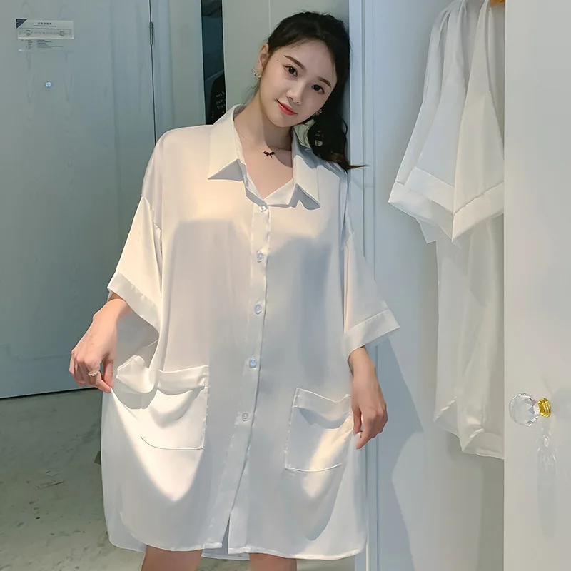 Nachthemd Dames Summer Sexy Camison Mujer Verano Loose Nuisette Femme Grandetaille Boyfriend Shirt Nightdress Women Home Service
Nachthemd Dames Summer Sexy Camison Mujer Verano Loose Nuisette Femme Grandetaille Boyfriend Shirt Nightdress Women Home Service