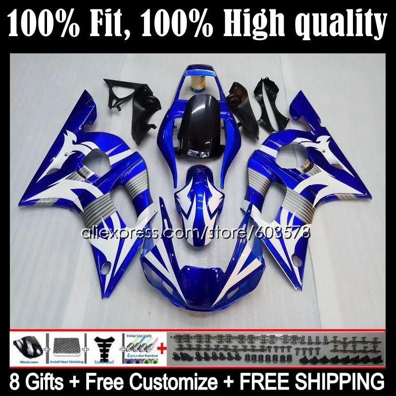 Injection For YAMAHA YZF-R6 YZF R6 600 CC R 6 27CL.26 YZFR6 98 99 00 01 02 YZF600 1998 1999 2000 2001 2002 Fairing Blue white
Injection For YAMAHA YZF-R6 YZF R6 600 CC R 6 27CL.26 YZFR6 98 99 00 01 02 YZF600 1998 1999 2000 2001 2002 Fairing Blue white