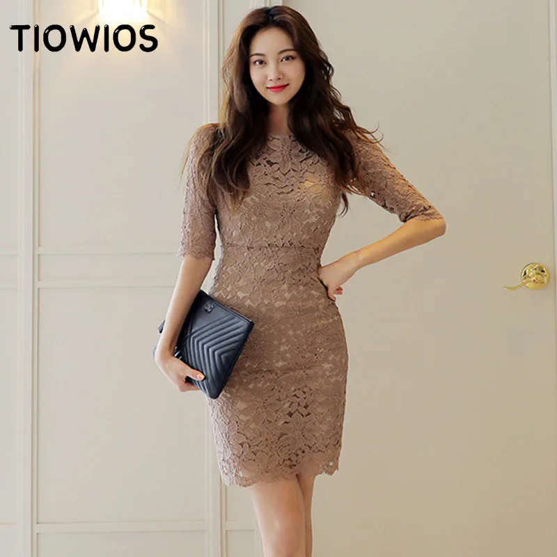TIOWIOS 2021 New Woman Korean Ladies Temperament Long Slim Round Neck Fashion Bag Hip Lace Dress Bottoming Skirt
TIOWIOS 2021 New Woman Korean Ladies Temperament Long Slim Round Neck Fashion Bag Hip Lace Dress Bottoming Skirt