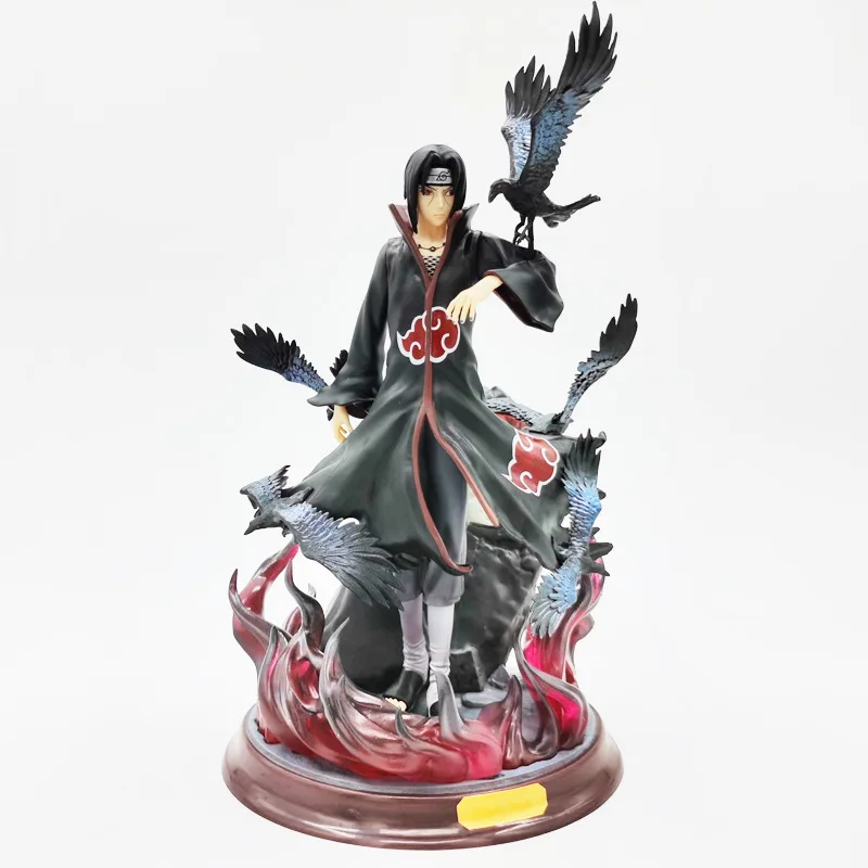

26cm Anime Naruto Action Figure Shippuden Model Uzumaki Crow Uchiha Itachi Akatsuki GK PVC Statue Collectible Doll Toys Gift