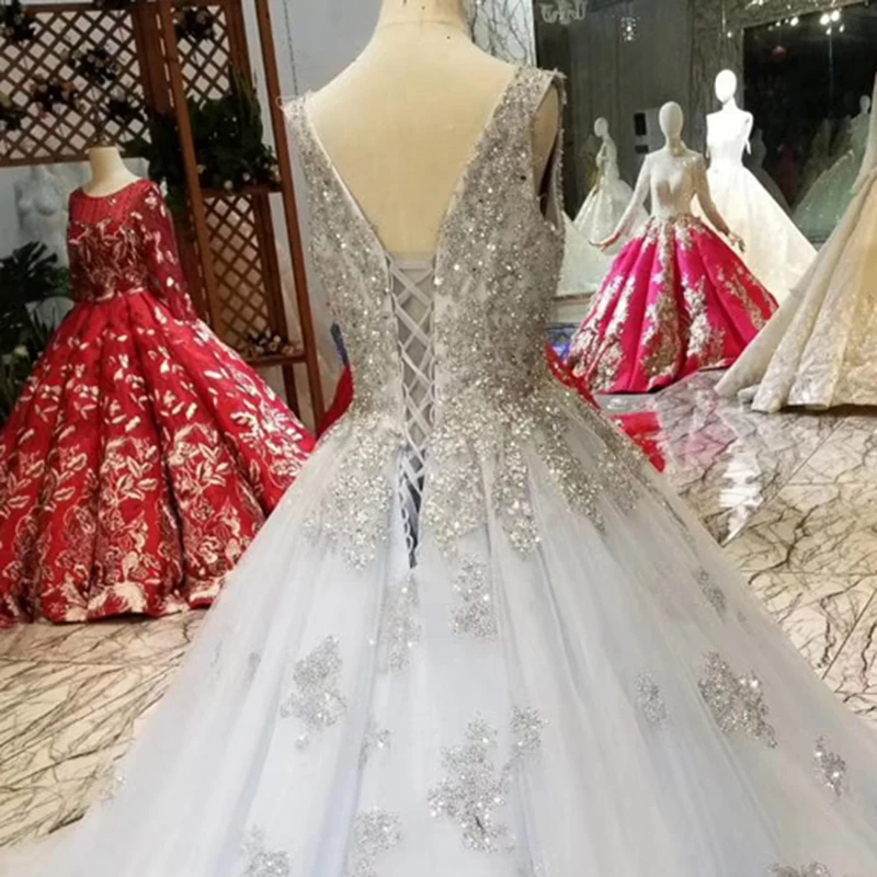 BGW 2133ht Beaed Prom Dress With Train V-neck Sleeveless Lace Up V-back Ball Gown Party Formal Dress 2020 Vestido De Festa Longo 
BGW 2133ht Beaed Prom Dress With Train V-neck Sleeveless Lace Up V-back Ball Gown Party Formal Dress 2020 Vestido De Festa Longo