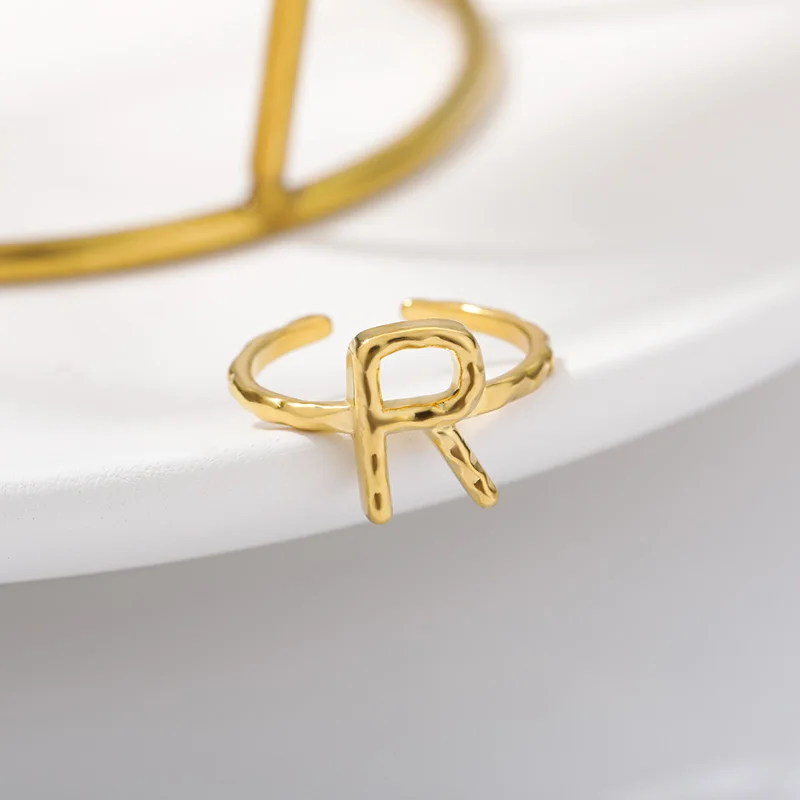 Stainless Steel Gold Color A-Z 26 Letters Initial Name Rings for Women Men Geometric Creative Finger Rings Jewelry Wholesale
Stainless Steel Gold Color A-Z 26 Letters Initial Name Rings for Women Men Geometric Creative Finger Rings Jewelry Wholesale
