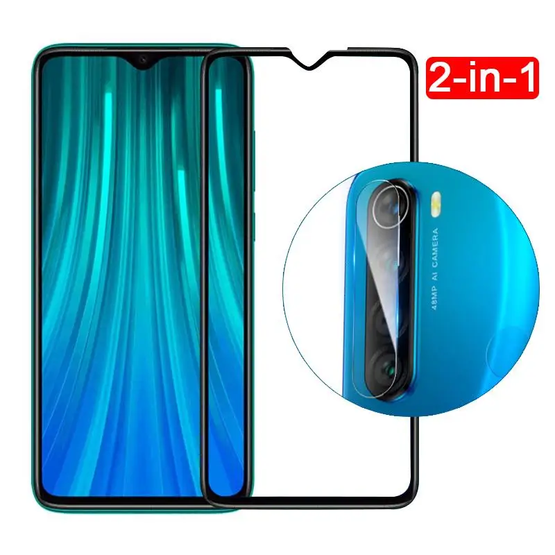 2 в 1 закаленное Стекло для redmi note 7 7A 8A 8 pro 8T Камера объектив пленка Экран Защитная