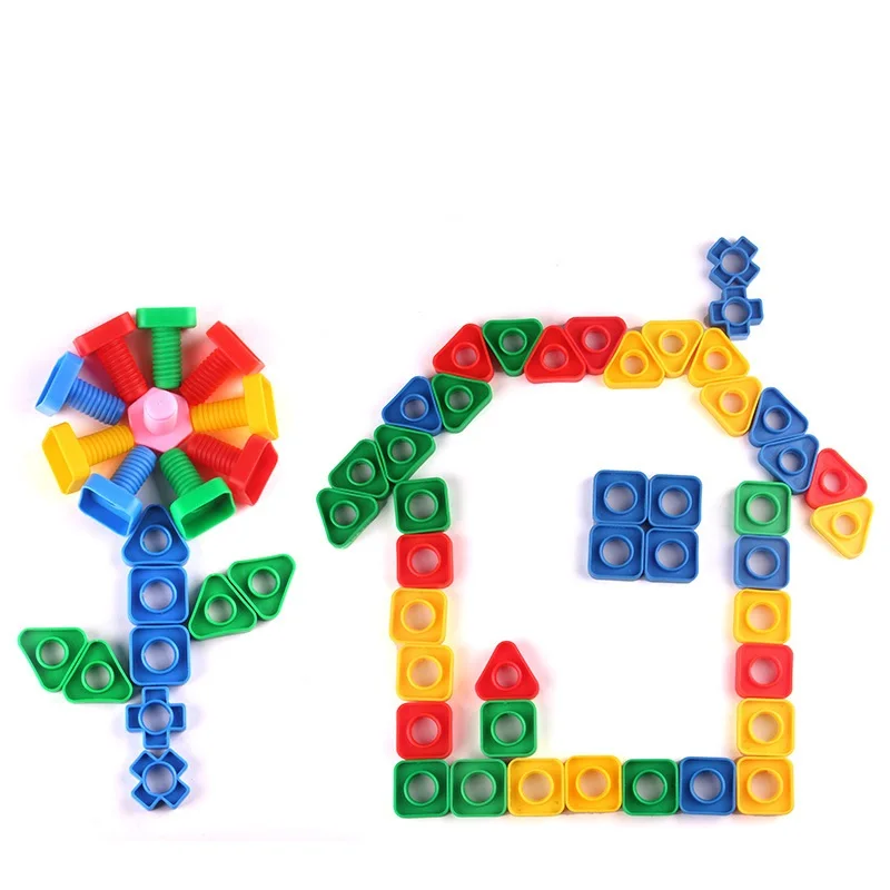 Plastic puzzle toy Screw Nut style Inserting block Preschool Learning intelligence assemble color shape match game 1bag
Plastic puzzle toy Screw Nut style Inserting block Preschool Learning intelligence assemble color shape match game 1bag