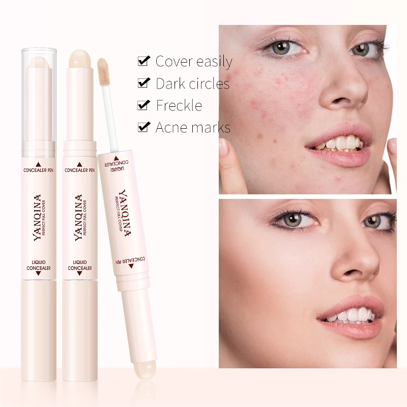2 In 1 Concealer Pen Double-head Concealer Stick Waterproof Long Lasting Concealer Spots Freckle Acne Blemishes Primer Makeup
2 In 1 Concealer Pen Double-head Concealer Stick Waterproof Long Lasting Concealer Spots Freckle Acne Blemishes Primer Makeup