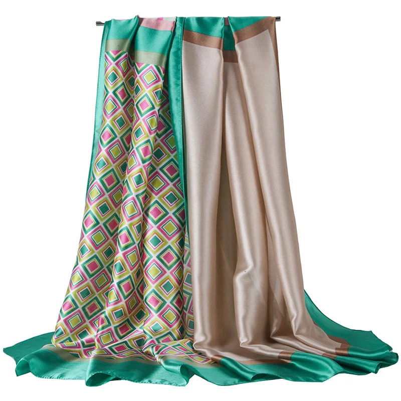 2021 Women Imitation Silk Scarf Dot Square Print Shawls Office Lady Soft Wraps Female Elegant Echarpe 180x90cm
2021 Women Imitation Silk Scarf Dot Square Print Shawls Office Lady Soft Wraps Female Elegant Echarpe 180x90cm