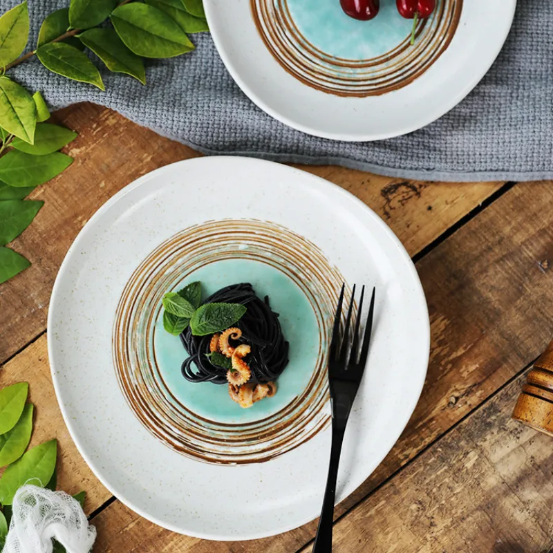 Japanese Ceramic Dinner Plates Creative Round Steak Trays Decorative Dinner Plates Talerze Obiadowe Kitchen Tableware DB60PZ
Japanese Ceramic Dinner Plates Creative Round Steak Trays Decorative Dinner Plates Talerze Obiadowe Kitchen Tableware DB60PZ