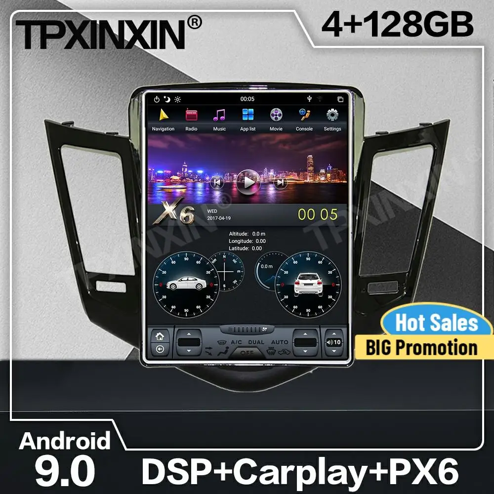 128G Tesla Экран Carplay Android 9 автомобильный радиоприемник 2 Din стерео приемника для Chevrolet Cruze 2009 2010 2011 2012 2013 GPS звуковой блок
128G Tesla Экран Carplay Android 9 автомобильный радиоприемник 2 Din стерео приемника для Chevrolet Cruze 2009 2010 2011 2012 2013 GPS звуковой блок