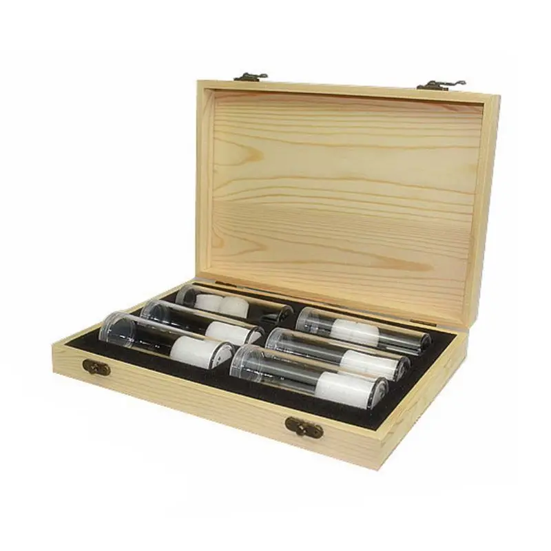 Wooden Storage Box Display Collection Case Protector with 6 Pcs Clear Round Screw Top Coin Tubes Holders for 25/27/30mm Coins
Wooden Storage Box Display Collection Case Protector with 6 Pcs Clear Round Screw Top Coin Tubes Holders for 25/27/30mm Coins
