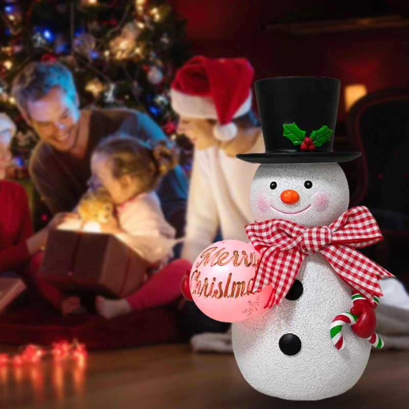 Painted Resin Snowman Ornament with Glowing Merry Christmas Ball Romantic Winter Decor for Home Living Room Bedroom ALS88
Painted Resin Snowman Ornament with Glowing Merry Christmas Ball Romantic Winter Decor for Home Living Room Bedroom ALS88