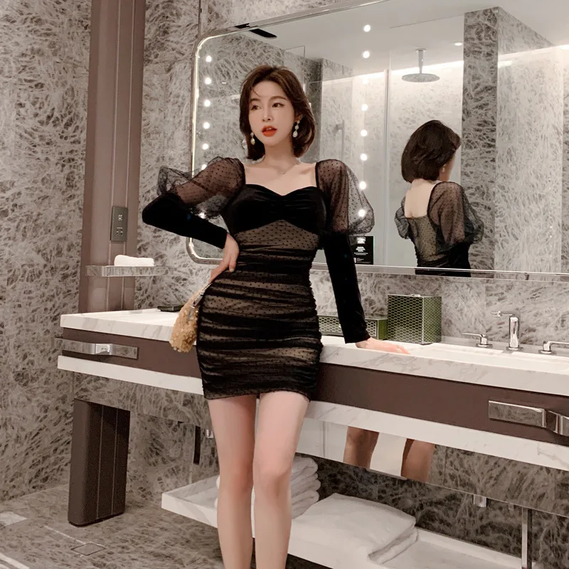 Женское прозрачное облегающее Платье До Колена, офисное платье-футляр из полиэстера с рукавами-фонариками, осень 2020
Женское прозрачное облегающее Платье До Колена, офисное платье-футляр из полиэстера с рукавами-фонариками, осень 2020