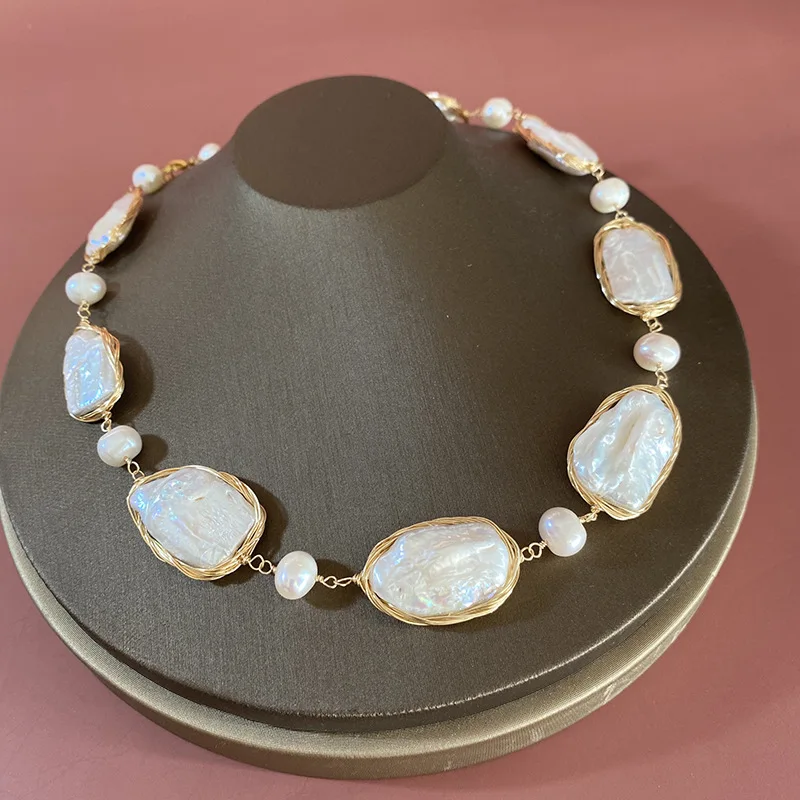 Natural Freshwater Baroque Pearl Necklace Pendant Adjustable Luxury Necklace For Women Party Fashion Fine Jewelry Accessories
Natural Freshwater Baroque Pearl Necklace Pendant Adjustable Luxury Necklace For Women Party Fashion Fine Jewelry Accessories