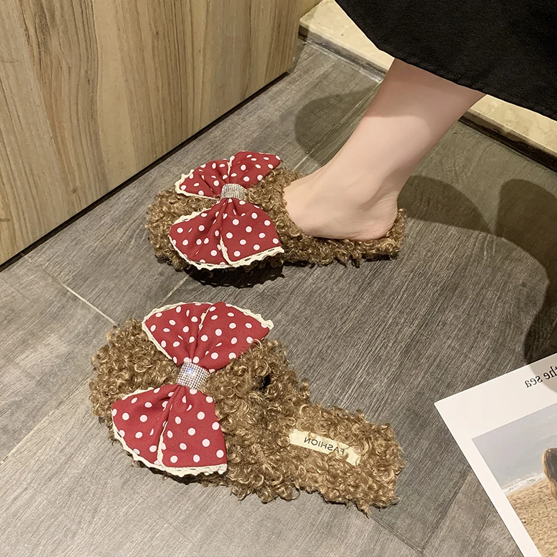 Cover Toe Butterfly-Knot Fur Shoes Flock Slippers Flat Luxury Slides Slipers Women Plush Designer Soft Rubber 2021 Butterfly-kno
Cover Toe Butterfly-Knot Fur Shoes Flock Slippers Flat Luxury Slides Slipers Women Plush Designer Soft Rubber 2021 Butterfly-kno