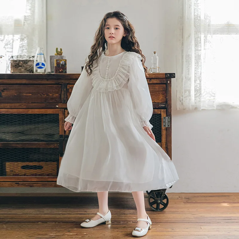 Girl Dress White Chiffon Wedding Party Dress Christmas Ceremony Birthday Party Costume Children Clothing 4 6 8 10 12 14 Years
Girl Dress White Chiffon Wedding Party Dress Christmas Ceremony Birthday Party Costume Children Clothing 4 6 8 10 12 14 Years