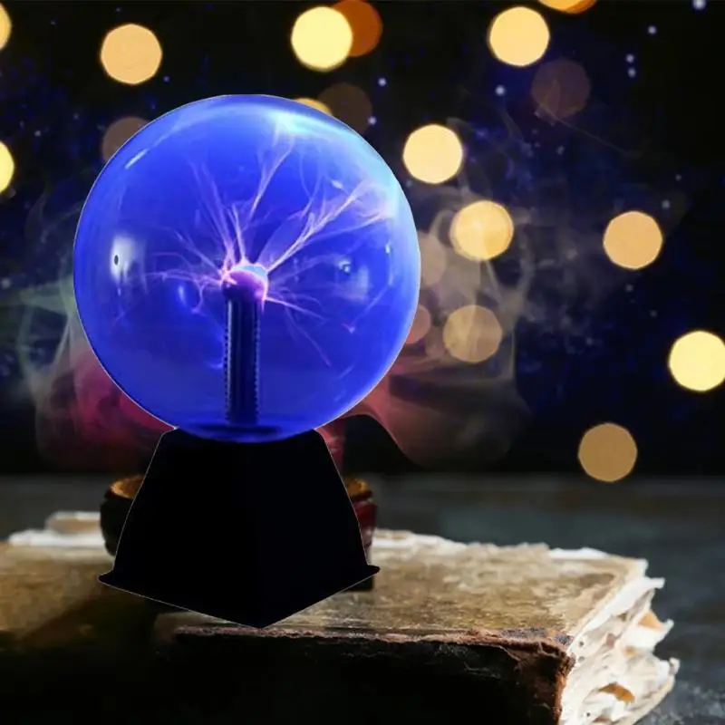 

USB стеклянный Хрустальный электростатический шар сенсорный светильник светящийся ночник украшения хрустальный плазменный шар сенсорный с...
