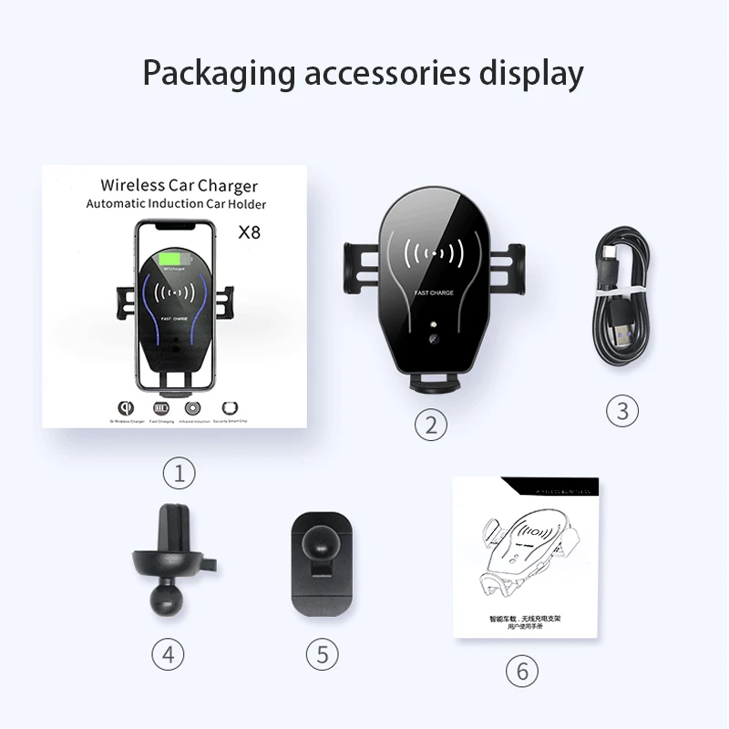 Fast Car Wireless Charger For iPhone Xs Max Xr X Samsung S8 S9 Intelligent Infrared Fast Wirless Charging Car Mount Phone Holder
Fast Car Wireless Charger For iPhone Xs Max Xr X Samsung S8 S9 Intelligent Infrared Fast Wirless Charging Car Mount Phone Holder
