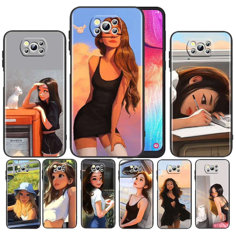 Cartoon Beauty Girl Painting For Xiaomi Poco Civi X3 F3 GT M3 C3 M2 F2 F1 X2 Pro 6X 5X A2 MIX3 Silicone Black Phone Case Cover
Cartoon Beauty Girl Painting For Xiaomi Poco Civi X3 F3 GT M3 C3 M2 F2 F1 X2 Pro 6X 5X A2 MIX3 Silicone Black Phone Case Cover