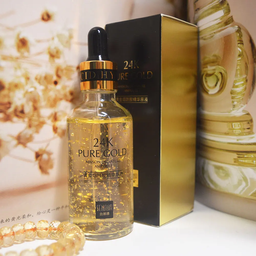 50ml 100ml 24k Gold serum facial whitening face serum acido hialuronico facial anti aging collagen Essence skin care asit
50ml 100ml 24k Gold serum facial whitening face serum acido hialuronico facial anti aging collagen Essence skin care asit