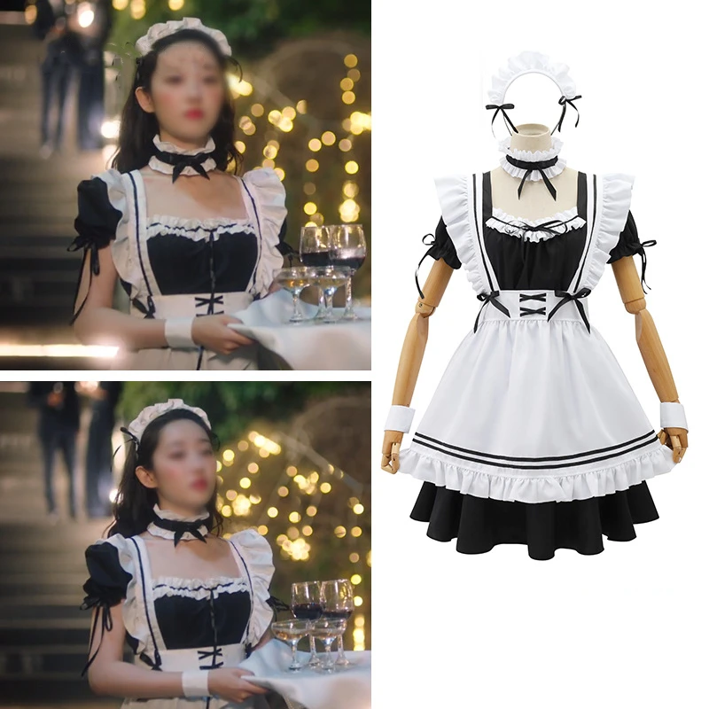Black Cute Lolita Maid Costumes French Maid Dress Girls Woman Amine Cosplay Costume Waitress Maid Party Stage Costumes Halloween
Black Cute Lolita Maid Costumes French Maid Dress Girls Woman Amine Cosplay Costume Waitress Maid Party Stage Costumes Halloween