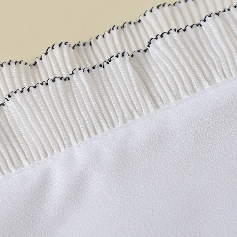 Women Decorative Fake Sleeves Double Layer Pleated White Horn Cuffs Wrist Warmer A2UA 
Women Decorative Fake Sleeves Double Layer Pleated White Horn Cuffs Wrist Warmer A2UA