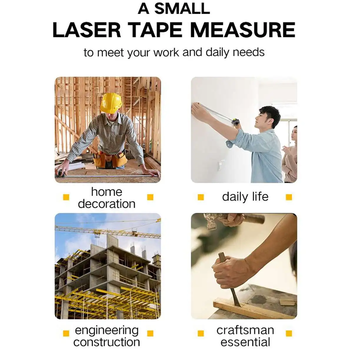 4 in 1 40M Laser Rangefinder Digital 5M Tape Measure Distance Meter Portable Range Finder Infrared Construction Gauging Tool
4 in 1 40M Laser Rangefinder Digital 5M Tape Measure Distance Meter Portable Range Finder Infrared Construction Gauging Tool
