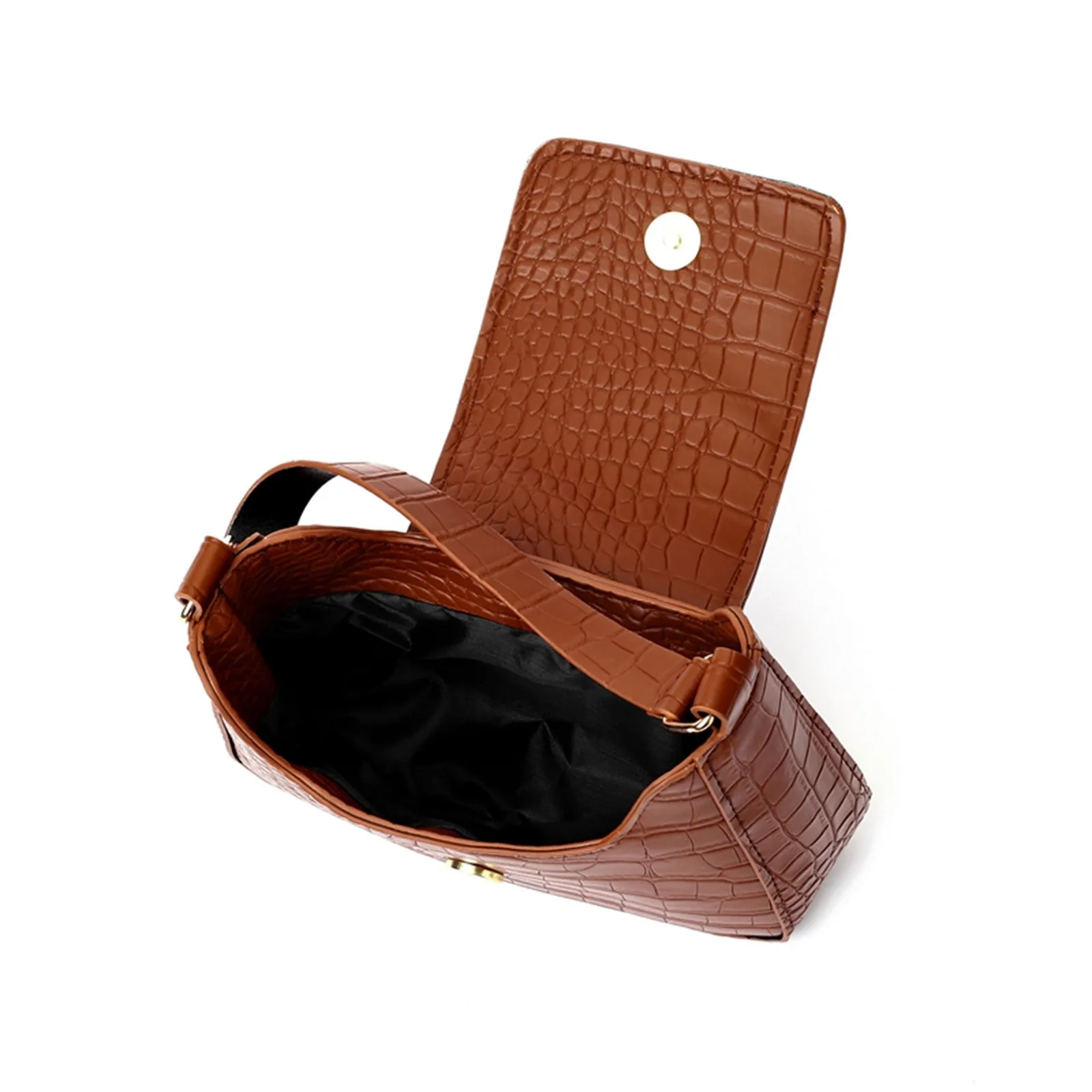 Fashion Lady Handbag Messenger Bag Solid Color All-match Shoulder Bag Cover Type Convenient Handbag Lightweight Clutch 
Fashion Lady Handbag Messenger Bag Solid Color All-match Shoulder Bag Cover Type Convenient Handbag Lightweight Clutch