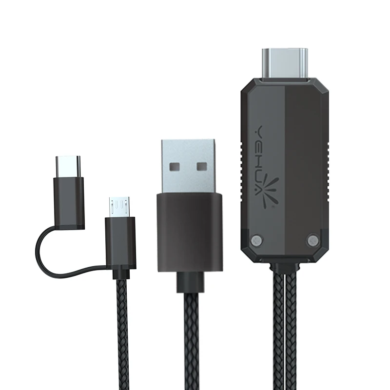 YEHUA LD33Y USB C Micro-USB Screen Line Type-C Universal Screen Device HDMI IOS12 Audio and Video Adapter Cable
YEHUA LD33Y USB C Micro-USB Screen Line Type-C Universal Screen Device HDMI IOS12 Audio and Video Adapter Cable