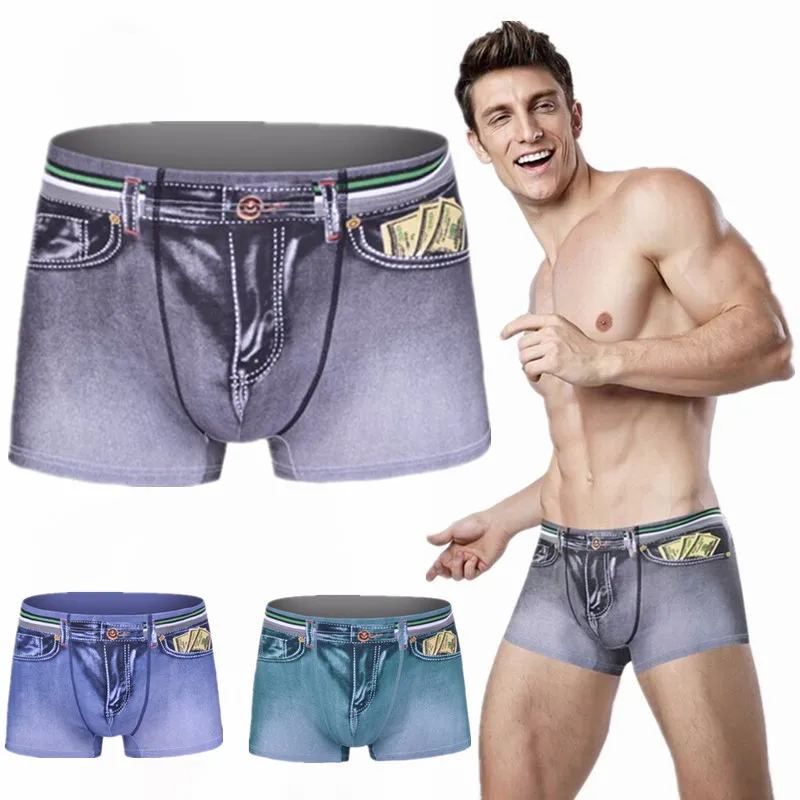 3Colors M-L-XL Printing-Jean Sexy Shorts Boys Men Breathable Cotton Comfortable Sweat Absorbing Panties Trunk U Type Underwear
3Colors M-L-XL Printing-Jean Sexy Shorts Boys Men Breathable Cotton Comfortable Sweat Absorbing Panties Trunk U Type Underwear