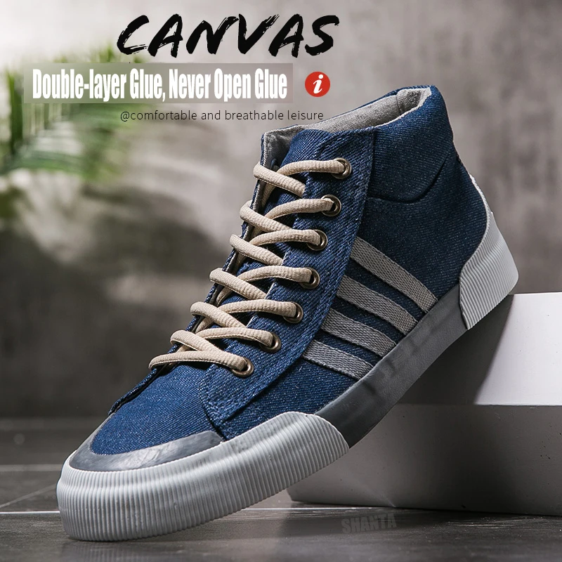 Canvas Casual Shoes for Men 2021 Classic Retro Solid Color Vulcanized Shoes Washed Cloth Leather High-top
Canvas Casual Shoes for Men 2021 Classic Retro Solid Color Vulcanized Shoes Washed Cloth Leather High-top