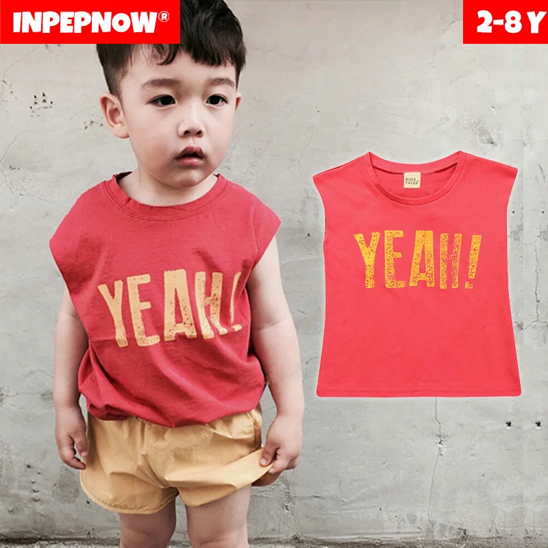 INPEPNOW Knitted Sleeveless Vest T-shirt for A Boy Boy T Shirts Birthday Girl Clothes 2 To 8 Years Summer Tops Teen Tshirt DX122
INPEPNOW Knitted Sleeveless Vest T-shirt for A Boy Boy T Shirts Birthday Girl Clothes 2 To 8 Years Summer Tops Teen Tshirt DX122