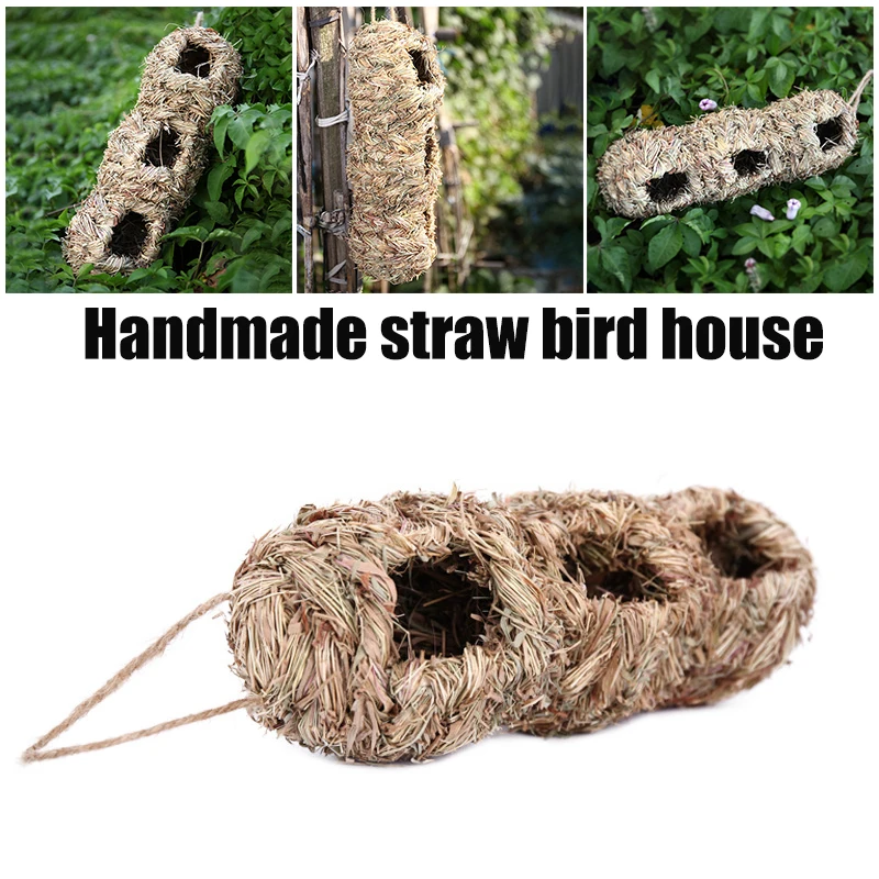 Hand Woven Hummingbird House Birds Hut Nests With 3 Holes 10x10x29cm Outside Grass Hanging Birds Hut Hanging Houses HK3
Hand Woven Hummingbird House Birds Hut Nests With 3 Holes 10x10x29cm Outside Grass Hanging Birds Hut Hanging Houses HK3