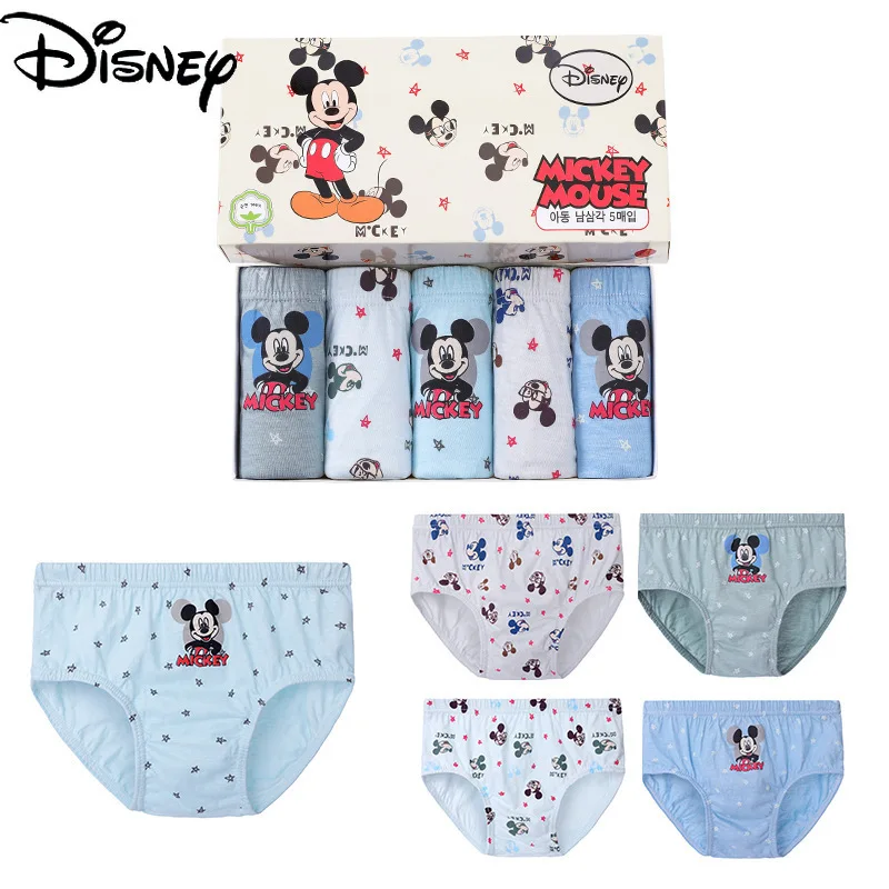 Оригинальный Disney Микки Мышь нижнее белье для мальчиков хлопковые трусы шорты