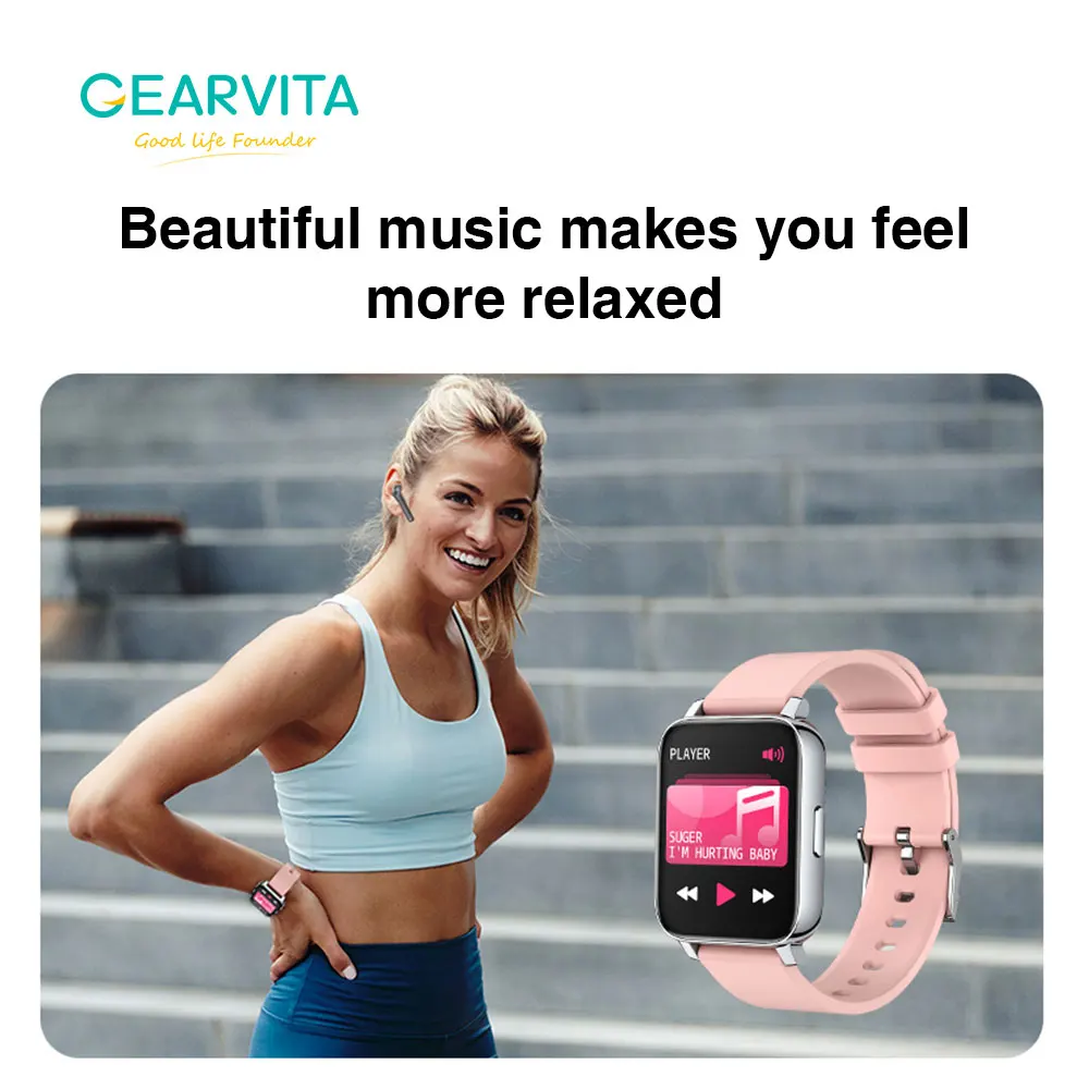 GEARVITA P36 Sports Smart Watch Heart Rate Blood Pressure Sleep Monitor Bluetooth Smartwatch For Android IOS
GEARVITA P36 Sports Smart Watch Heart Rate Blood Pressure Sleep Monitor Bluetooth Smartwatch For Android IOS