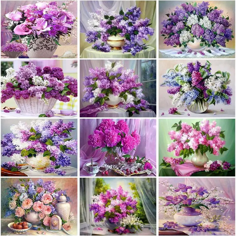 RUOPOTY Diamond Painting Purple Flower Cross Stitch 5D DIY Mosaic Embroidery Full Square Rhinestone Home Decoration Accessories
RUOPOTY Diamond Painting Purple Flower Cross Stitch 5D DIY Mosaic Embroidery Full Square Rhinestone Home Decoration Accessories