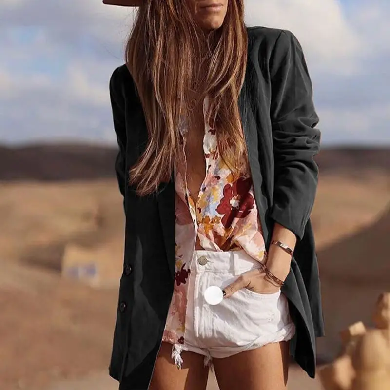 Women's Solid Blazers 2021 Stylish Coats Single Button Overcoats Female Outwears Office Lady Autumn Tops Blazers Thin Tops Plus
Women's Solid Blazers 2021 Stylish Coats Single Button Overcoats Female Outwears Office Lady Autumn Tops Blazers Thin Tops Plus