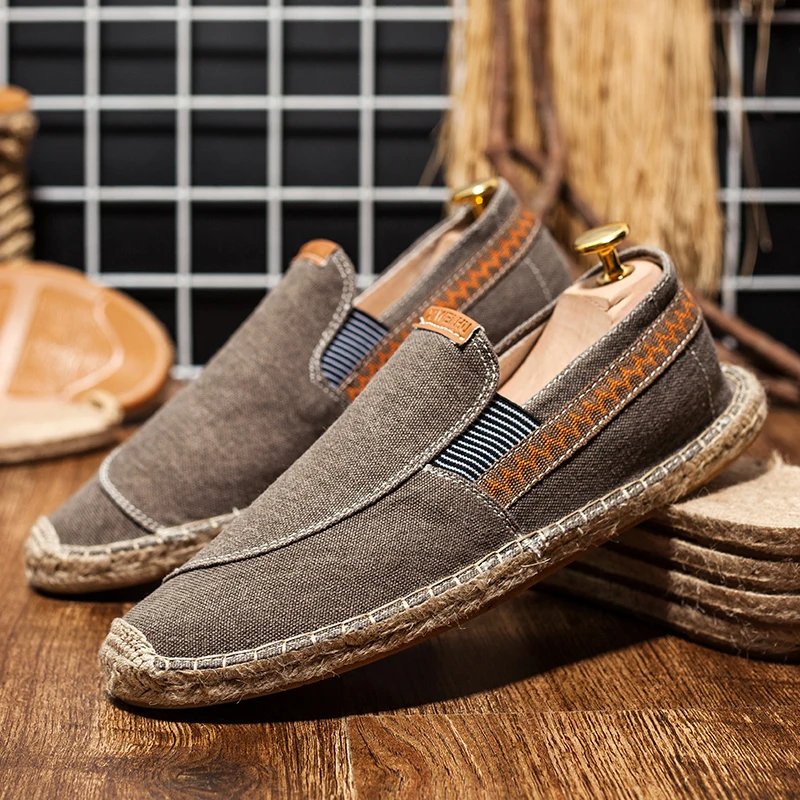 2021 Summer New Men's Linen Casual Shoes Handmade Weaving Fisherman Shoes Fashion Holiday Flat Espadrilles Beach Shoes Big Size
2021 Summer New Men's Linen Casual Shoes Handmade Weaving Fisherman Shoes Fashion Holiday Flat Espadrilles Beach Shoes Big Size