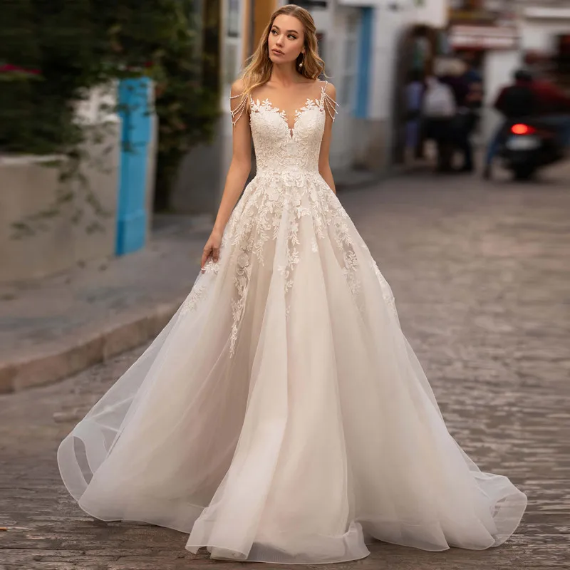 KapokDressy класса люкс Бисер Тюль свадебное платье 2021 Великолепная кружево Аппликация; Обувь под свадебное платье для невесты с овальным вырезо...
KapokDressy класса люкс Бисер Тюль свадебное платье 2021 Великолепная кружево Аппликация; Обувь под свадебное платье для невесты с овальным вырезо...
